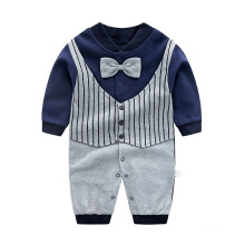 Baby Boys Gentleman Outfits Suits, Infant Long Sleeve Shirt+Bib Pants Tie Formal Wear Wedding Newborn Romper